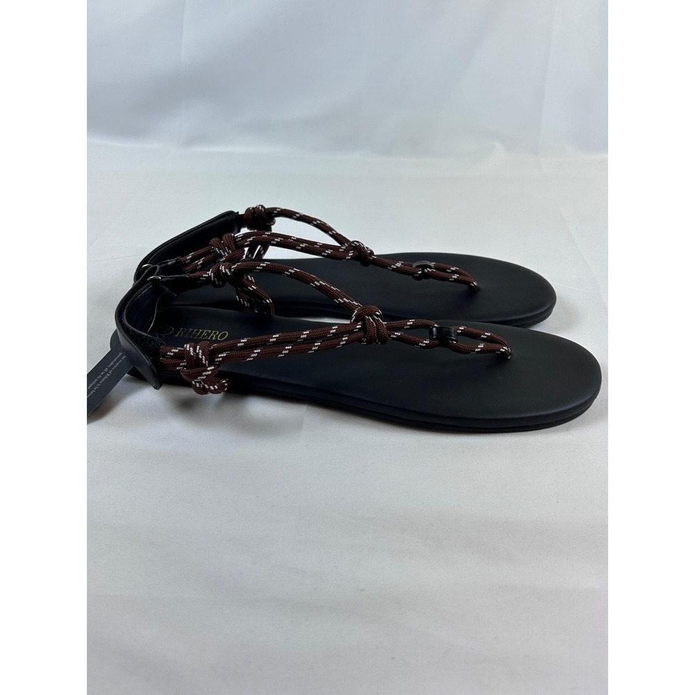 Rihero Rope Thong Sandals Women Sz 11 Ankle Strap Slip On Comfortable Beach Flat - Picture 5 of 6